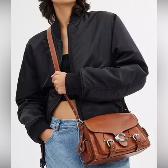 ❤️ Coach Western Tabby Silver/Burnished Amber CT721 Soft Leather Satchel - Picture 7 of 8